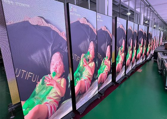 640 * 1920mm p1.86 Poster LED Display Nhà máy cung cấp Bảng quảng cáo trong nhà