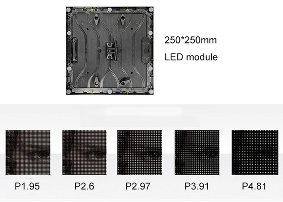 P3.91 1000 * 500mm Nội thất màn hình LED tường gắn / treo bảo trì phía trước