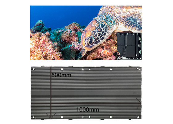 P3.91 1000 * 500mm Nội thất màn hình LED tường gắn / treo bảo trì phía trước