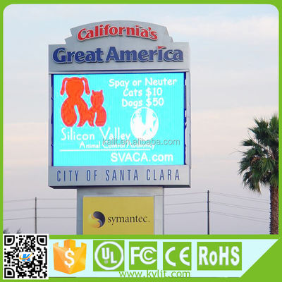 Mô-đun hiển thị LED ngoài trời P10, Khoảng cách điểm ảnh 10mm, 10000cd/m²